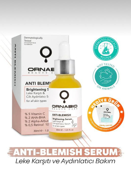 Ornabio Natural Biyolojik Leke Karşıtı Cilt Aydınlatıcı Anti-blemish Bakım Serumu Aha-bha Arbutin Retinol