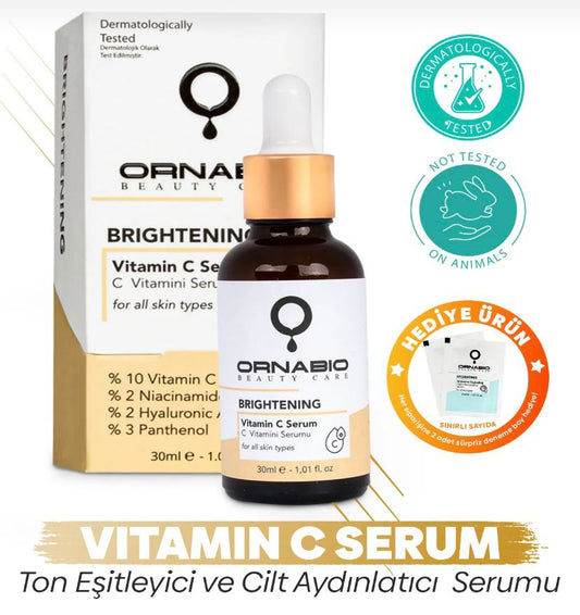 Ornabio Organik Natural Biyolojik C Vitamini Ton Eşitleyici ve Cilt Aydınlatıcı Bakım Serumu