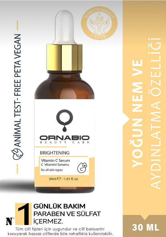 Ornabio Organik Natural Biyolojik C Vitamini Ton Eşitleyici ve Cilt Aydınlatıcı Bakım Serumu