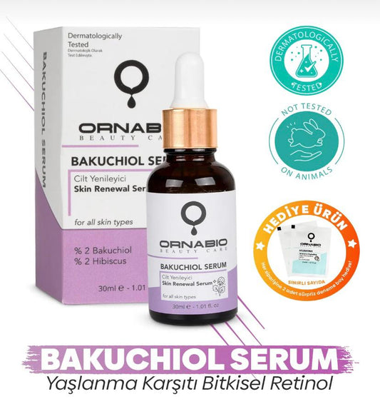 Ornabio Organik Natural Biyolojik Bakuchiol Serum Yaşlanma Karşıtı Bitkisel Retinol