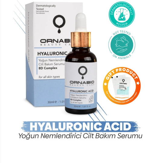 Ornabio Organik Natural 8D Complex Hyarulonic Asit Serumu Yoğun Nemlendirici Cilt Bakımı